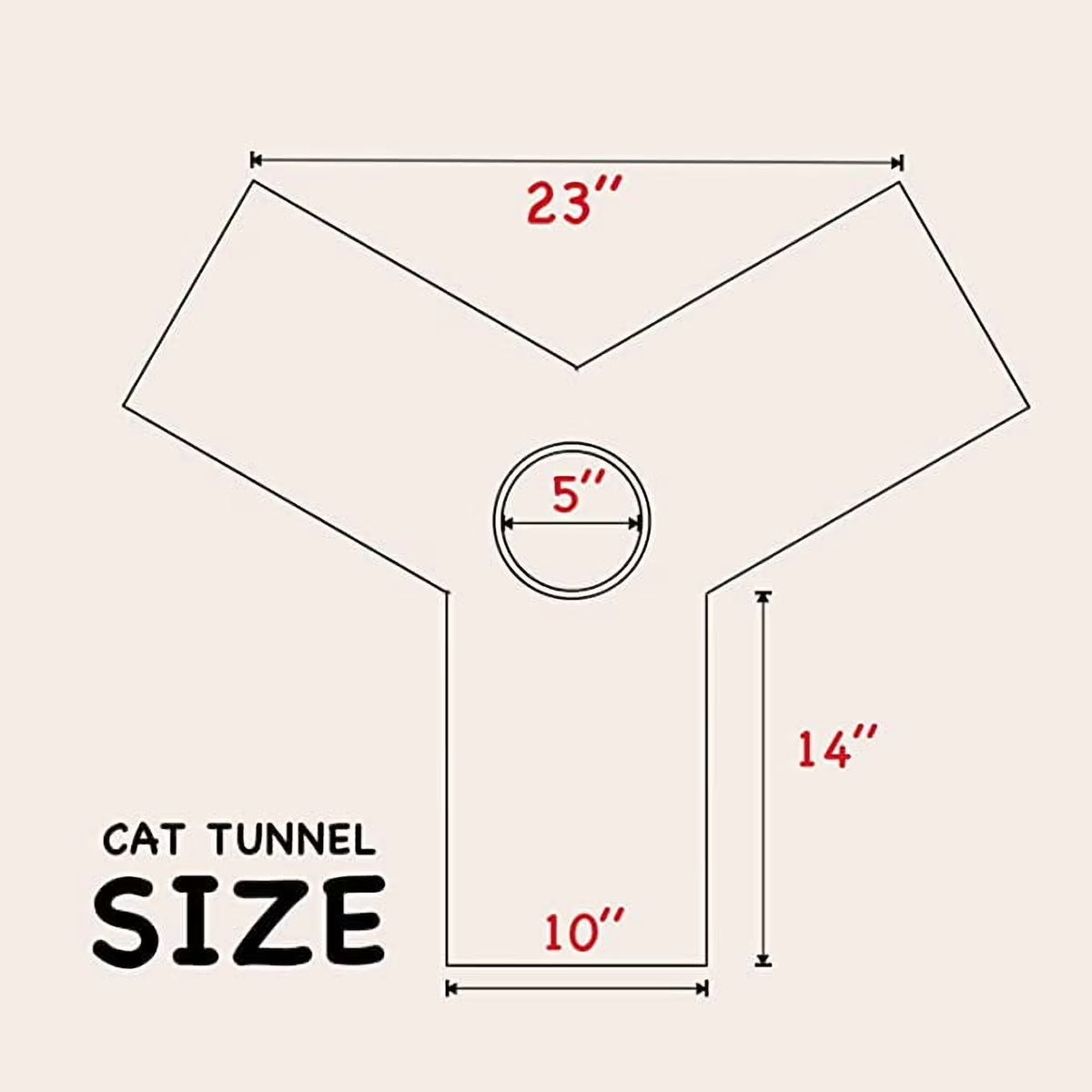 Senhu Y Cat Tunnel Tube 3 Way Cat Tunnels for Indoor Cats, Rabbit Tunnel, Collapsible Kitten Tunnel Toys for Large Cats, Animal Pet Kitty Tunnel Toys