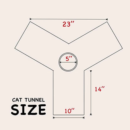 Senhu Y Cat Tunnel Tube 3 Way Cat Tunnels for Indoor Cats, Rabbit Tunnel, Collapsible Kitten Tunnel Toys for Large Cats, Animal Pet Kitty Tunnel Toys