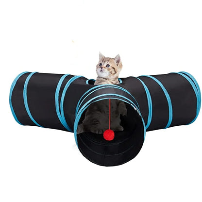 Senhu Y Cat Tunnel Tube 3 Way Cat Tunnels for Indoor Cats, Rabbit Tunnel, Collapsible Kitten Tunnel Toys for Large Cats, Animal Pet Kitty Tunnel Toys