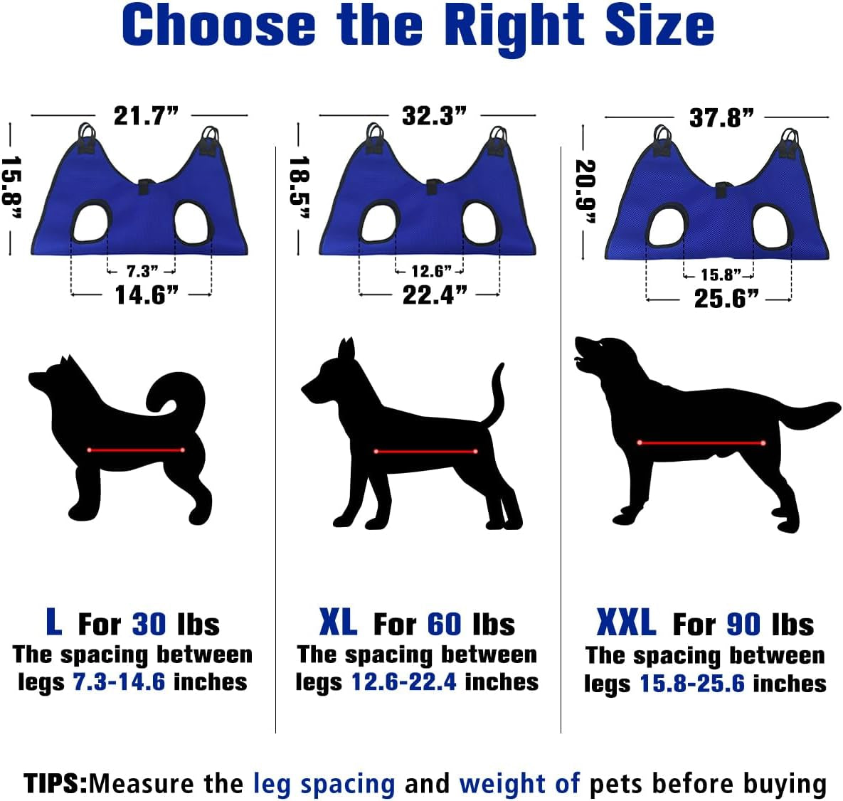 Pet Dog Grooming Hammock for Nail Trimming,Dog Restraint Hanging Harness for Nail Clipping,Dog Grooming Sling for Large Dogs with Nail Clippers/Nail File/Pet Comb,Claw Care(Xl for 60Lb)
